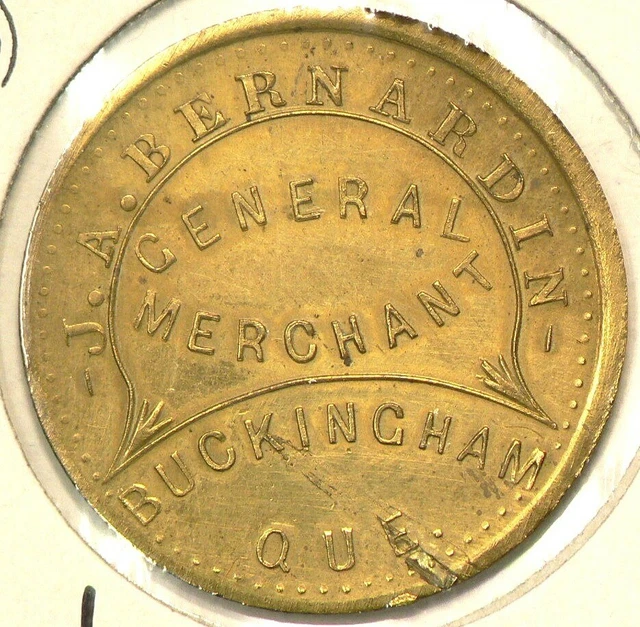 Bernadin Buckingham Quebec 25 Cents Token Good in Trade #9560