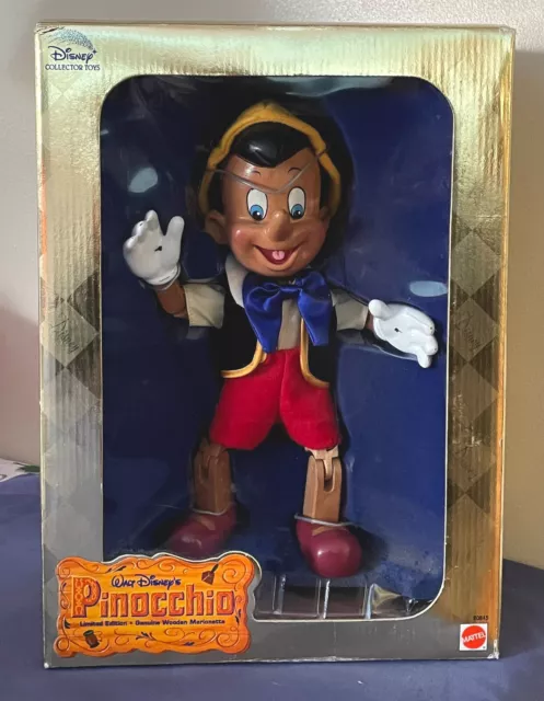 1998 Mattel Disney Limited Edition PINOCCHIO Wooden Marionette