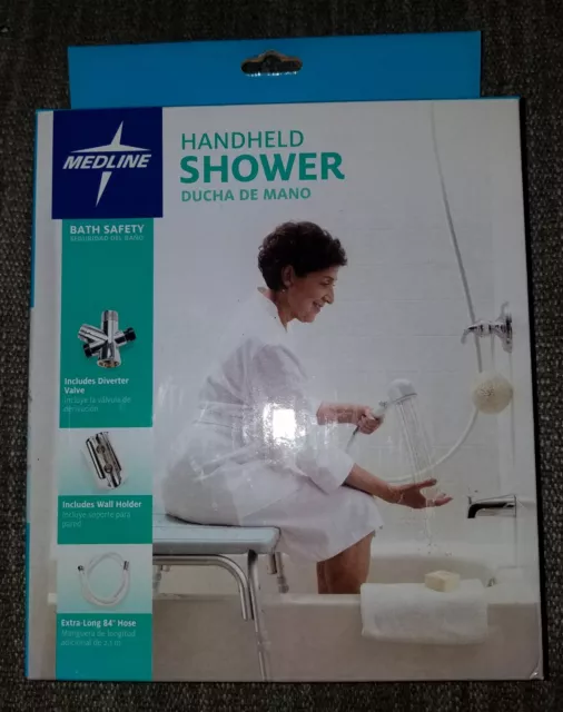 Handheld Shower Sprayer For Bathtub Safety - Extra Long 84" Hose Medline New