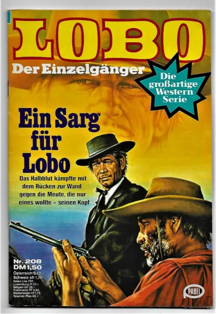 Lobo Der Einzelgänger Nr 208 Ein Sarg für Lobo  von John Reno von 1980 