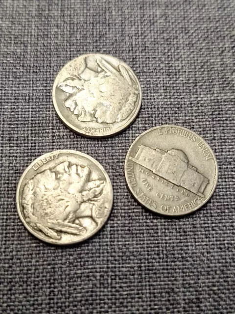 *3 x FIVE CENTS* UNITED STATES OF AMERICA * LIBERTY* SILBER * 2