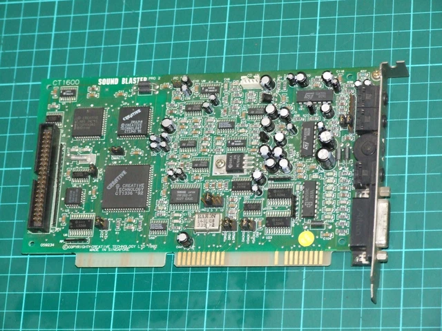 Sound Blaster Pro 2 Creative Labs ISA 16-Bit CT1600 for vintage PC AT computer