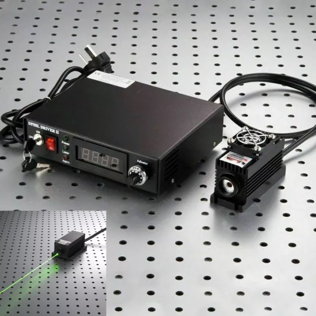 532nm 100mW TEM00 Single-Mode Green Laser Aadjustable Power Supply TTL/Analogue