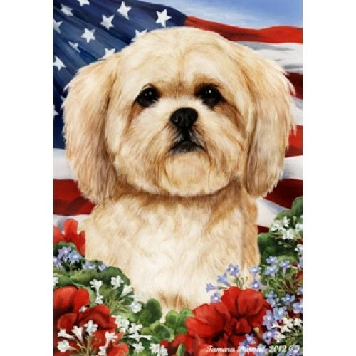 Patriotic (1) House Flag - Lhasa Apso 16040