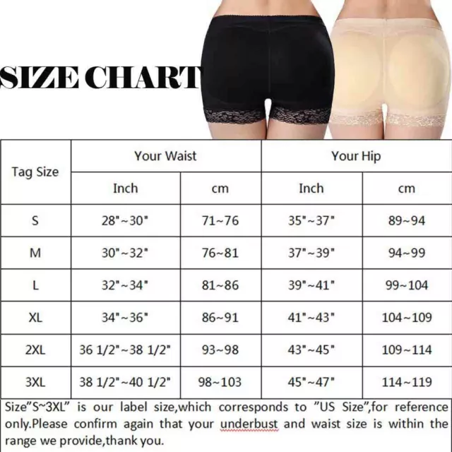 Women Padded Butt Lifter Panty Bum Pants Shaper Brief Underwear Shapewear Shorts 2