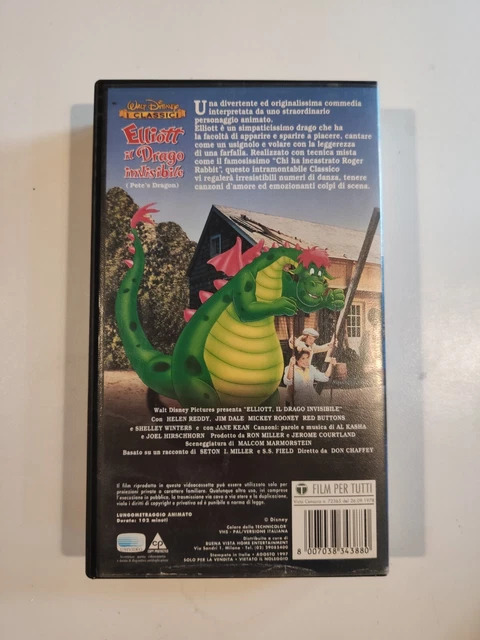 ELLIOTT IL DRAGO Invisibile Vhs Walt Disney I Classici Vs 4388