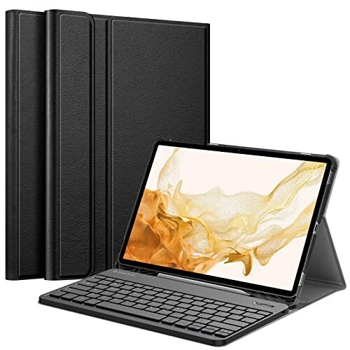 Samsung Cover with Keyboard for Galaxy Tab S7+ and Galaxy Tab S7 FE - Black