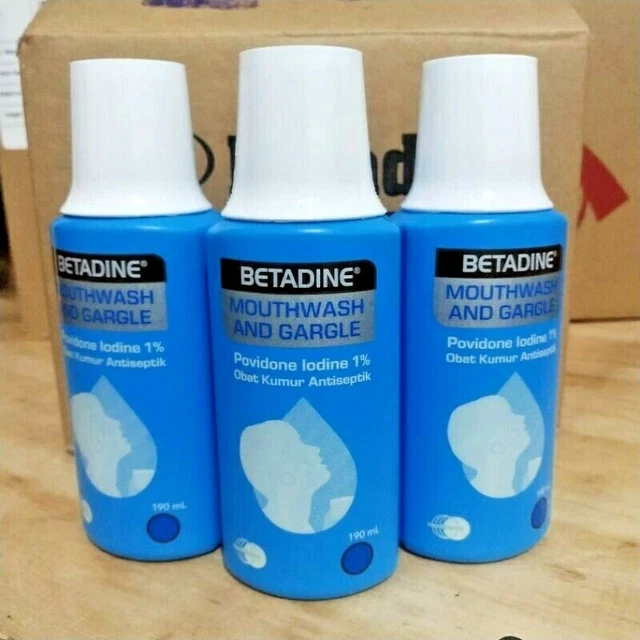 BETADINE GARGLE MOUTHWASH for Mouth Sore Throat, CankerSores & Bad