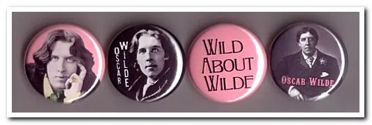 OSCAR WILDE Buttons Pins badges 4 dorian gray british playwright poetry