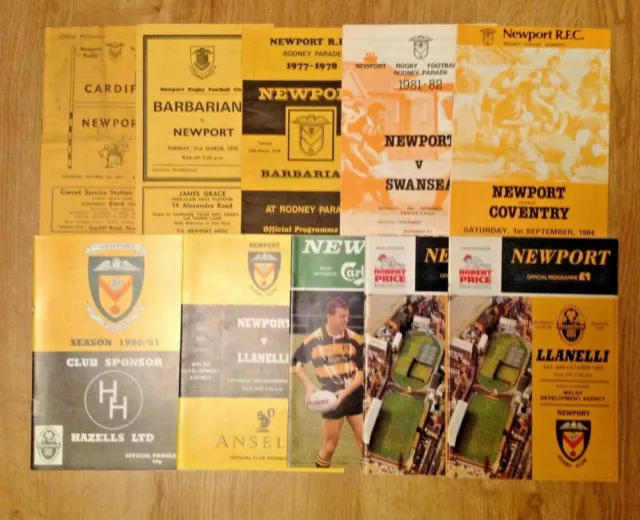 Newport Rugby Programmes 1957 - 2012