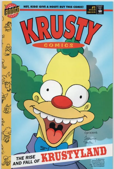 Krusty Comics #1 and #2..Bongo Comics. Simpson Comics. VF-NM