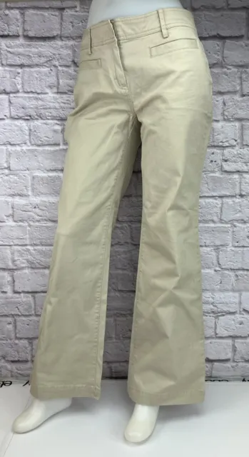 Tommy Hilfiger Janie Fit Khaki Stretch Flare Leg Button Pocket 32'x31" Pants Sz8