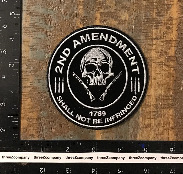 2nd Amendment Shall Not Be Infringed Iron-On Patch Guns Rights Bare Arms