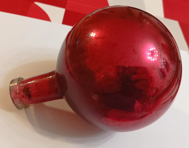 ANCIENNE BOULE DE Noël boule de pardon en verre soufflé mercurisé églomisé EUR 90,00 - FR