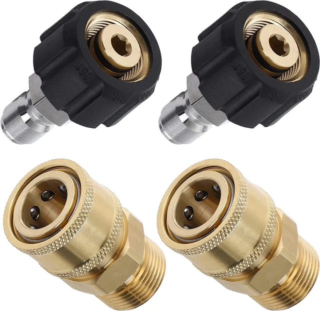 Pressure Washer Adapter Set, M22 15mm Female To M22 Male Fitting FREE SHIPPING