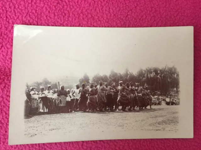 vintage RPPC POSTCARD islands FIJI dance LOCALS hula skirt PACIFIC ocean OCEANIA