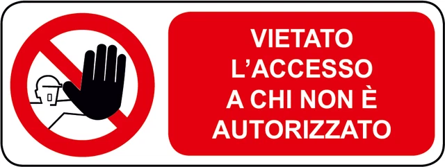 Viking segni pa5690-a2l-3d cartello Divieto d' accesso ai