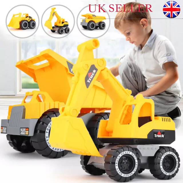 Engineering Construction Truck Excavator Digger Vehicle Car Toy Boys Kids Gift