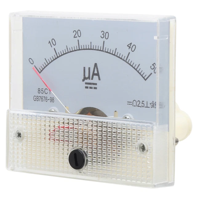 85C1 DC0-50UA Pointer DC Ammeter Head Ampere Meter Line Circuit Measuring Device