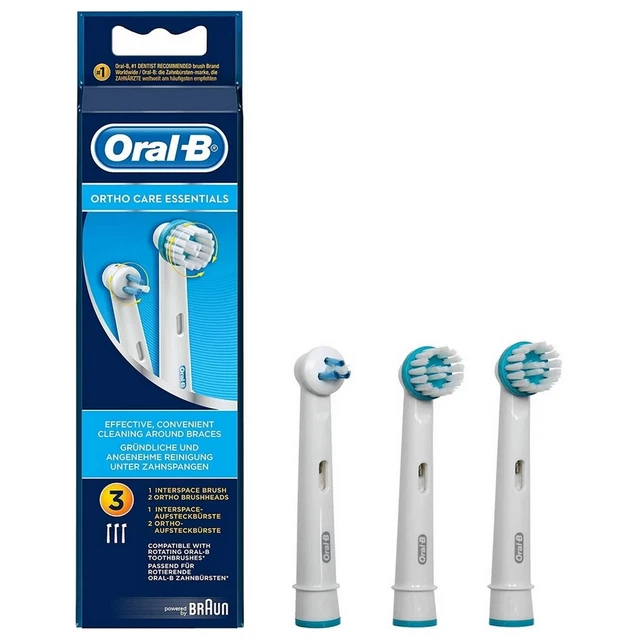 3 spazzole di ricambio Oral B Ortho Care Essentials originali OralB
