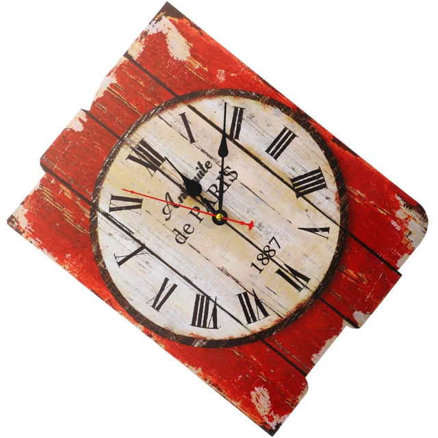 Réveil Vintage Horloge Murale Baroque Blanche - 12 Carillons, Piles AA - Décoration Bureau, Salon, Chambre
