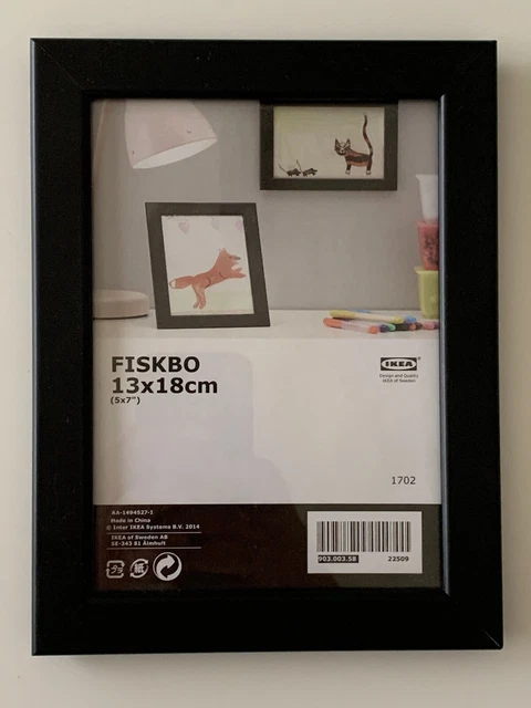 Fiskbo - Cornice portafoto nera 13 x 18 cm, 13 x 18 cm, Ikea da tavolo