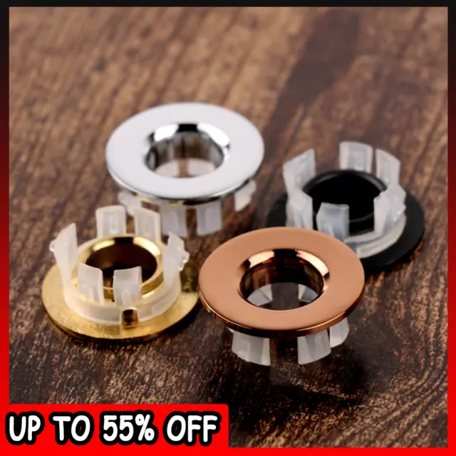 1X Bathroom Basin Faucet Sink Overflow Cover Brass Ring Insert Hole Cover Cap UK