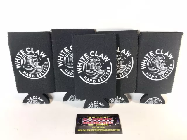 WHITE CLAW HARD Seltzer Lot of Five (5) 12 oz Can Koozies - Brand
