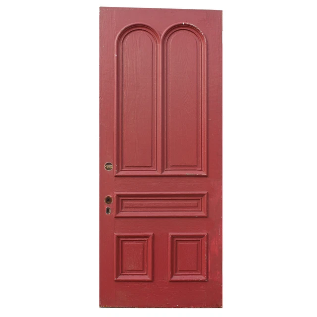 Salvaged 33” Cottage Door with Dual Arched Panels, Late 1800's, NED2227