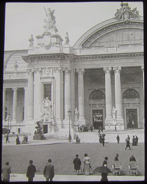 Glass Magic Lantern Slide THE GRAND PALACE PARIS C1890 OLD PHOTO FRANCE