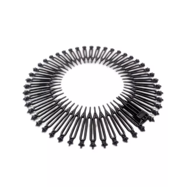 Fashion Elastic Flexible Comb Headband Light Luxury Rhinestone Round Hairband Pe