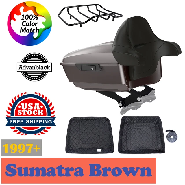 Sumatra Brown King Tour Pak Pack Fits Harley FLHR FLHXS FLTRX 1997+