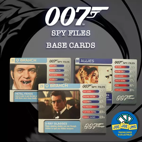 2002 James Bond 007 Spy Files - Pick Cards - Allies Locations Villains Q Branch