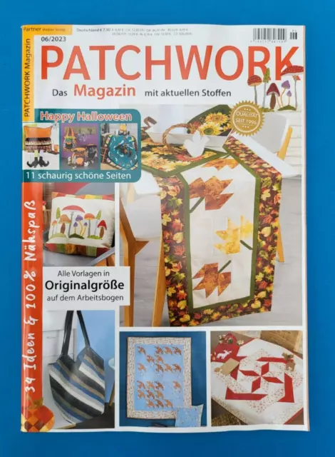 Patchwork 6/2023 Das Magazin mit aktuellen Stoffen Nähspaß 34 Ideen ...  NEU