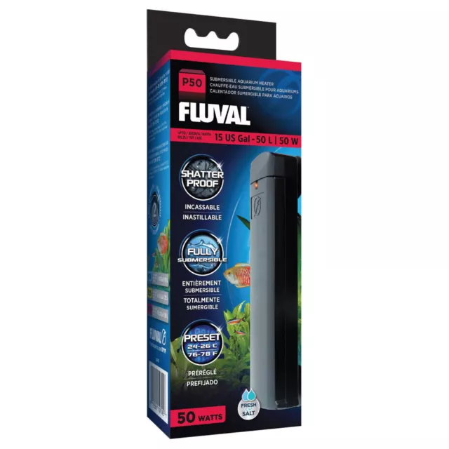 Calentador de acuario Fluval P50 preset, PVP 27,59 EUR, NUEVO