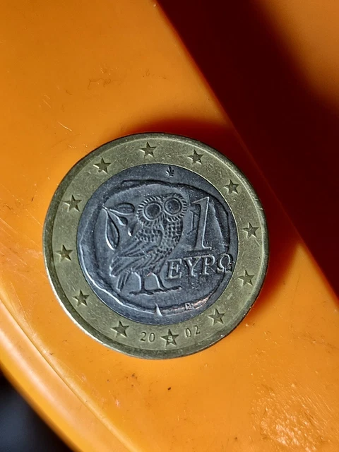 1 EURO MÜNZE Griechenland 2002 Motiv: Eule mit " S " Fehlprägung