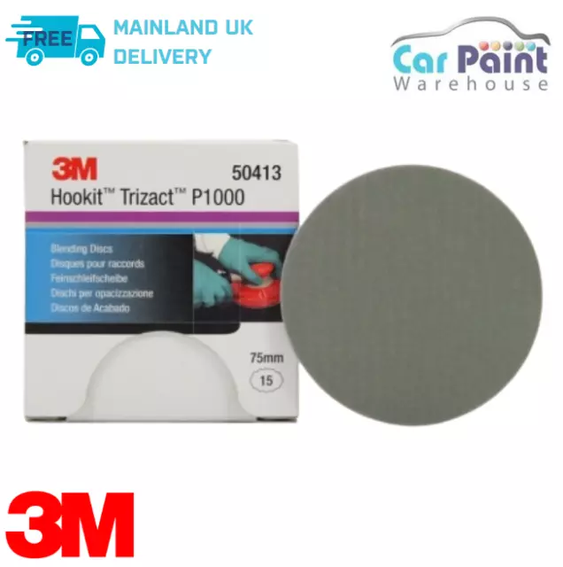 3M Trizact Fine Finishing Discs P1000 ( 1 Single Disc ) Hookit H&L 75mm 50413