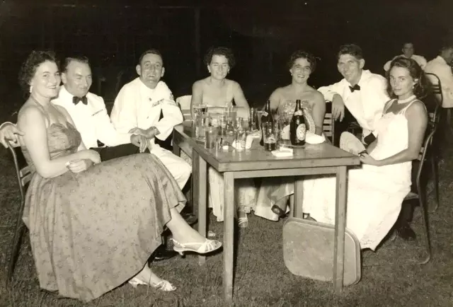 Vintage Photo HMS Terror Singapore Royal Navy Formal Ball Party 1958