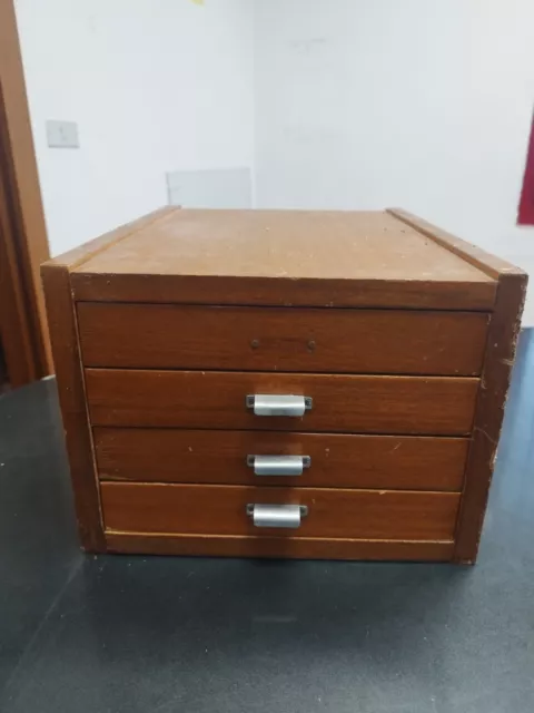 Mobile cassettiera schedario anni 30/40' 4 CASSETTI