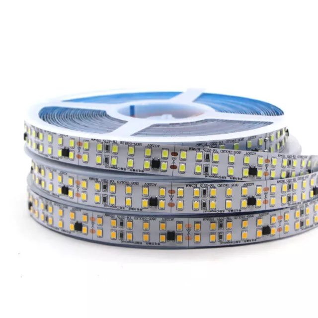 AC 220V 240V 5m 10m 20m LED Strip LIGHT 2835 240LEDs/m Flexible rope Home decor