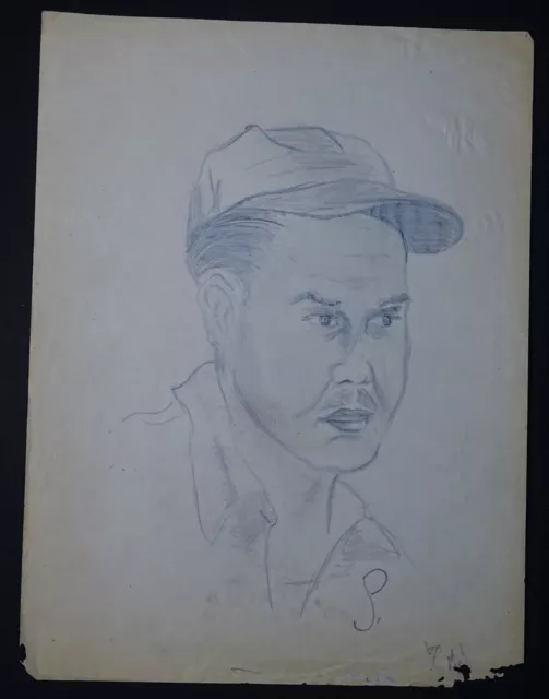 SUPER WWII IDd Soldier Archive Paintings Drawings IDd Artist, Scenes & Portraits 3