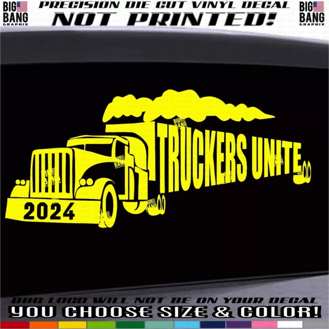 TRUCKERS CONVOY TEXAS 2024 Vinyl Decal Sticker Decal Truck Drivers