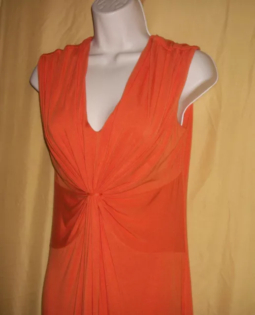 Ellen Tracy womens orange tunnel ruched center sundress dress summer top 6 $118 3