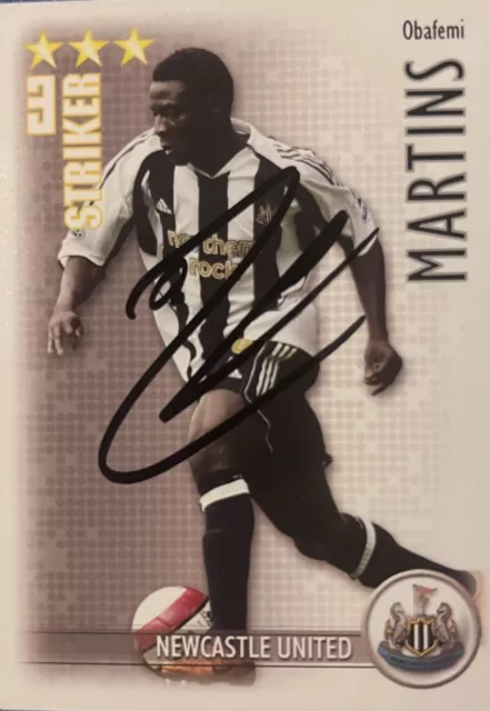 Shoot Out 2006-2007 Obafemi Martins Newcastle United  Signed Card