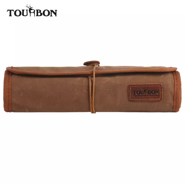 TOURBON Wax Canvas& Leather Tool Bag Carpenter Work Hand Tool Organizer Pouch