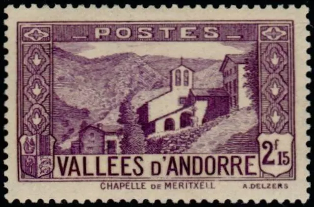 Andorra French N°83 " Chapelle Our Lady of Meritxell 2F. 15 " New Xx Ttb