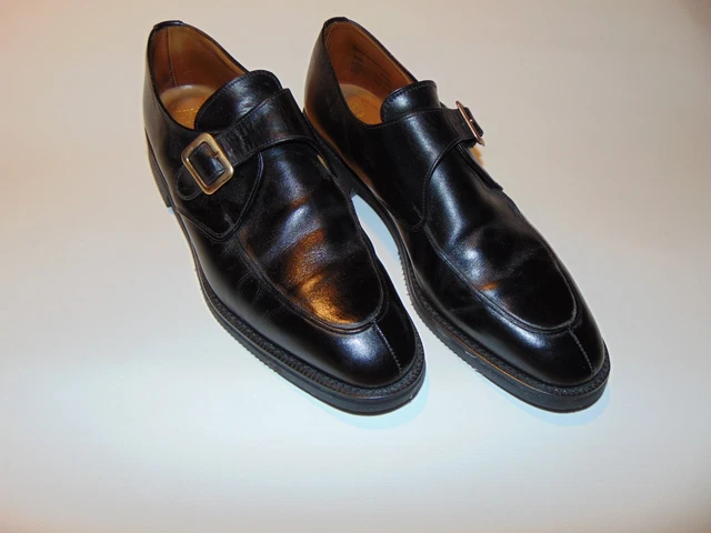 MENS ET WRIGHT 13B Monkstrap Black Leather Dress Shoes  display picture 1