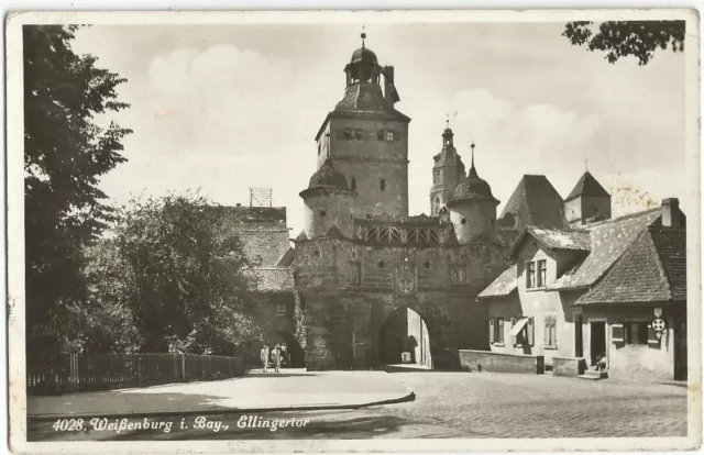 Weißenburg in Bayern, Ellingertor, alte Foto-Ak um 1930