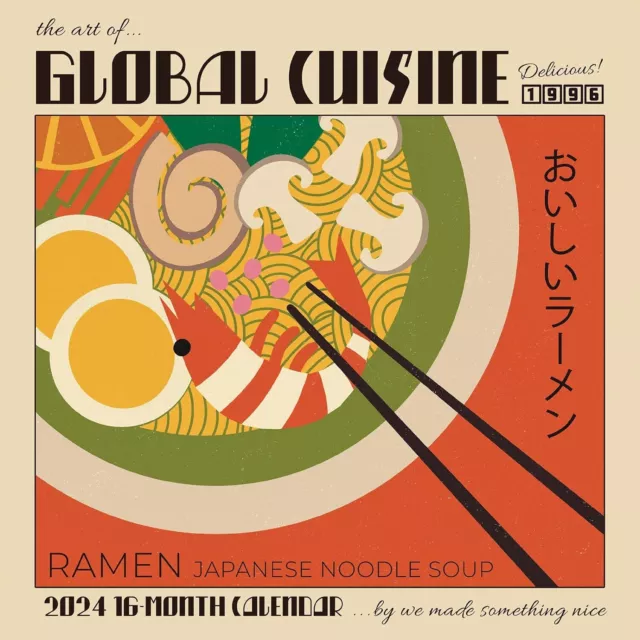 THE ART OF Global Cuisine 2024 Wall Calendar Brand New & Official