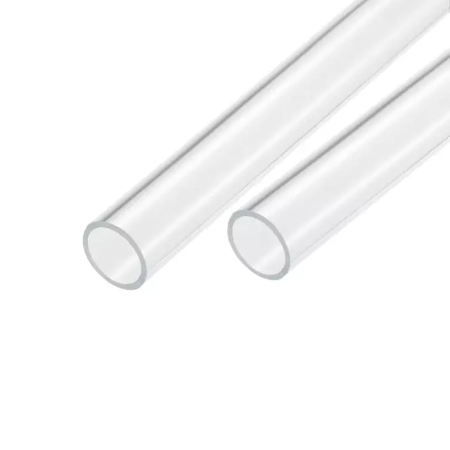 2pcs Acrylic Pipe Clear Rigid Tube 18mm ID 20mm OD 14" for Lamps and Lanterns